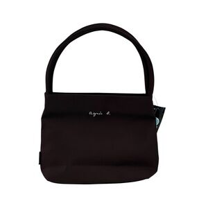 NWT Agnes B. Elegant Dark Brown Shoulder Bag